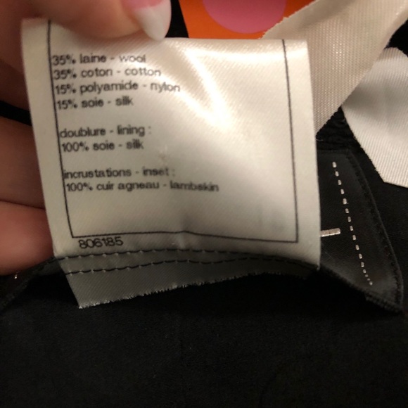 2013 CHANEL LEATHER TRIM LA PETITE VESTE NOIRE JACKET SZ 42 - Picture 4 of 8